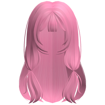 cutesy doll long wavy hair in hot pink