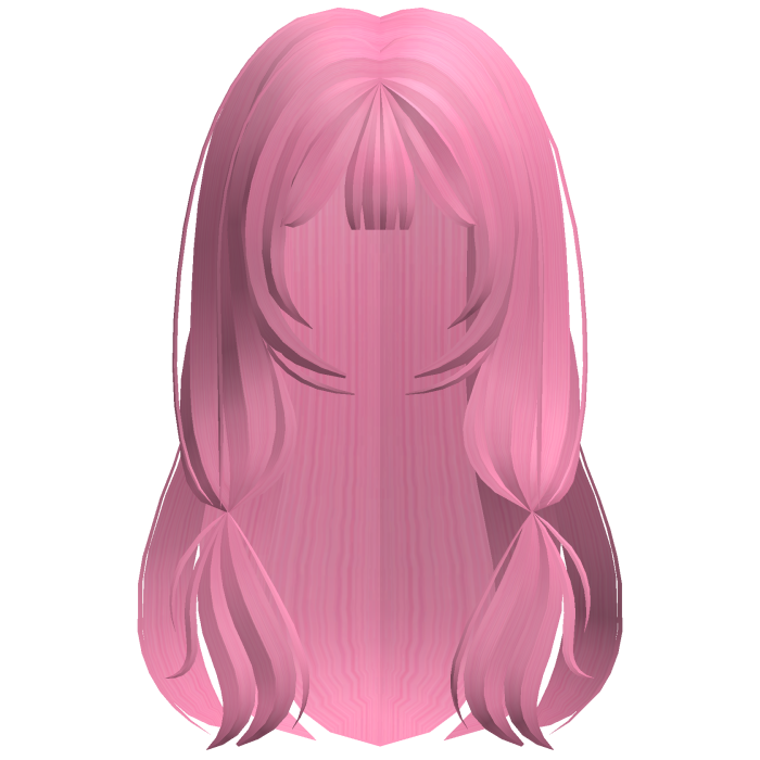 cutesy doll long wavy hair in hot pink