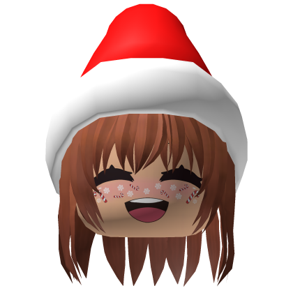 christmas girl head w/ ginge short messy hair Roblox item