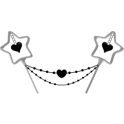 Black/white Diwali Sparkler Heart Boppers (Addon)