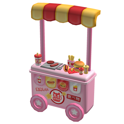 Kawaii Fast Food Worker Cart