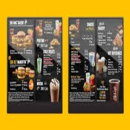 McDonald's drive thru menu