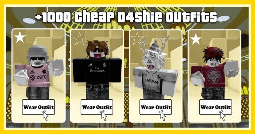 [70 Robux Fits] +1000 Cheap D4shie Outfits