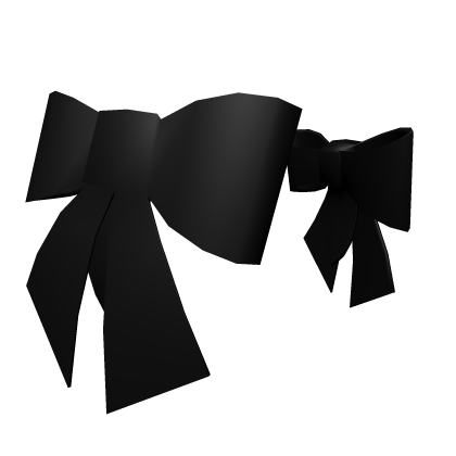 black double hair bows