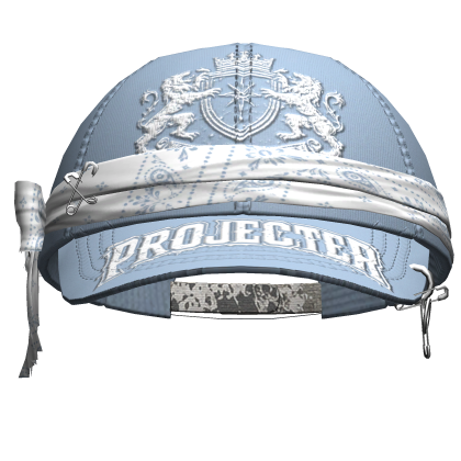 Y2k Bandana Cap Blue&White