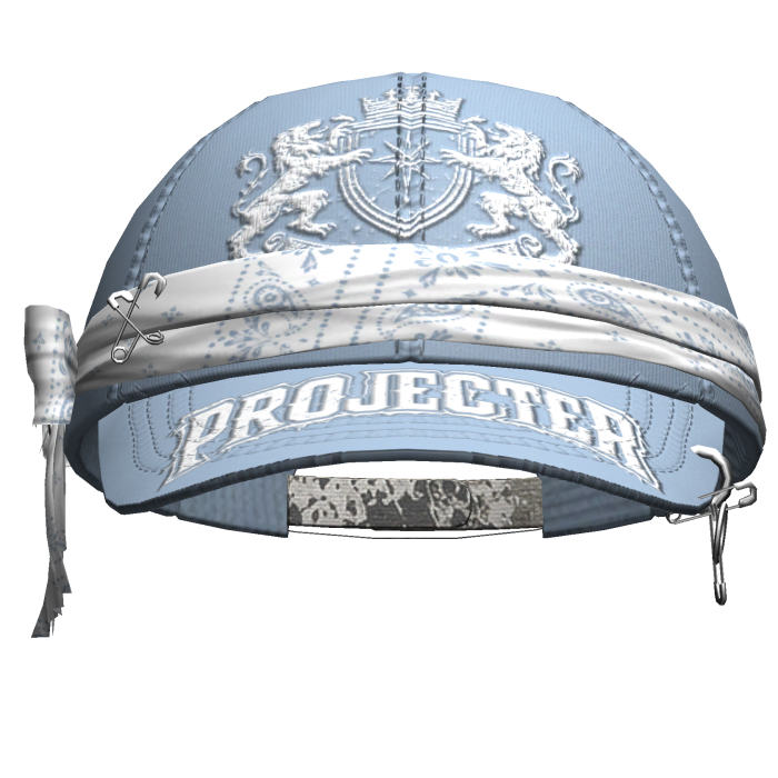 Y2k Bandana Cap Blue&White