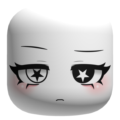  ★ Cute Face Bicolored Black White Eyes w/ Stars ★