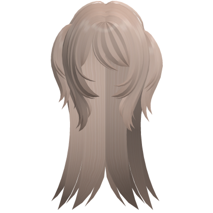 ♡ gyaru y2k emo messy pigtail hair light brown Roblox item