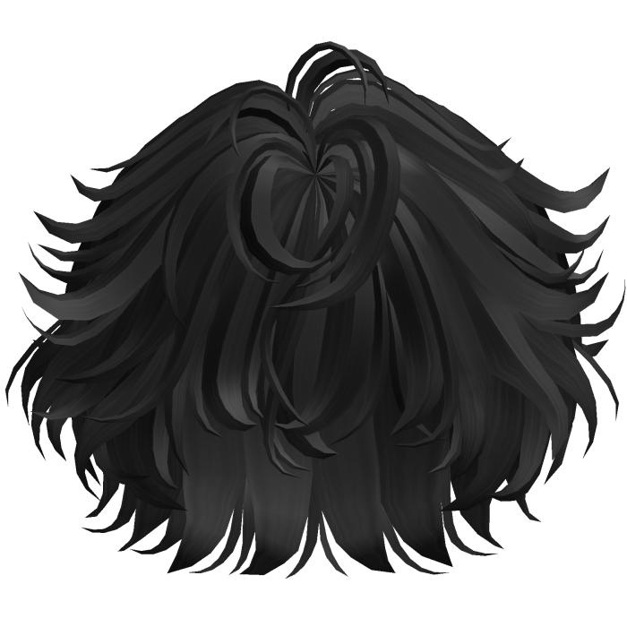 Fluffy Curled Fringe Hair - Black