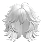 White Spikey Wolfcut
