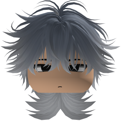Cute Y2K emo gray hair
