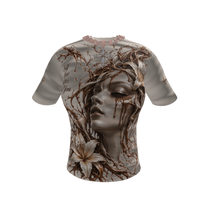 Floral Goddess Face Print Tee