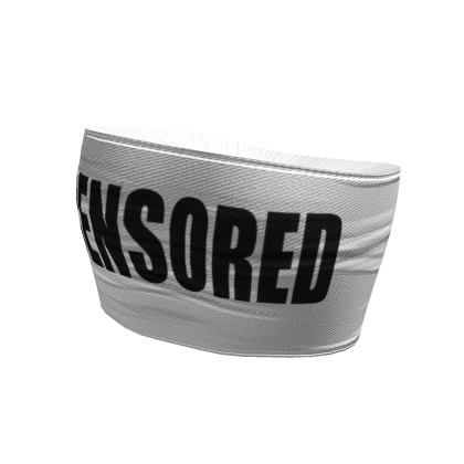 Y2K Censor Tube Top | White
