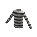 Striped Long Sleeve Shirt - Black White