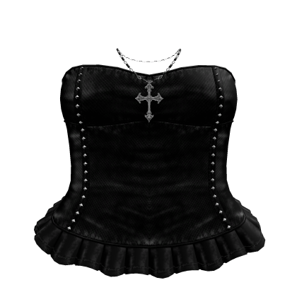 Eternal Corset Dress With Chain - Black