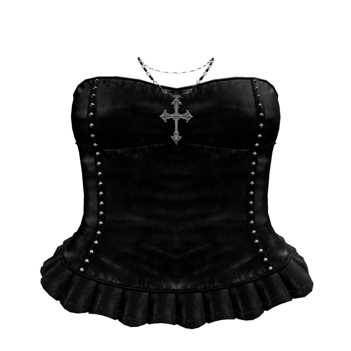Eternal Corset Dress With Chain - Black