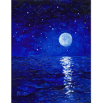 Pretty stars and moon
