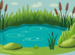 The pond of fishing