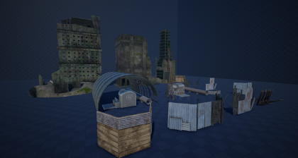 Post-Apocalyptic Roblox Buildings Asset Pack preview 1