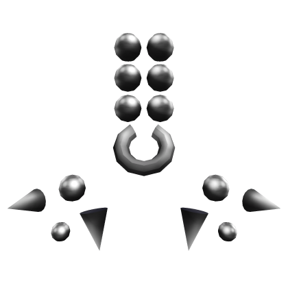 extreme angelbite piercings in silver Roblox item