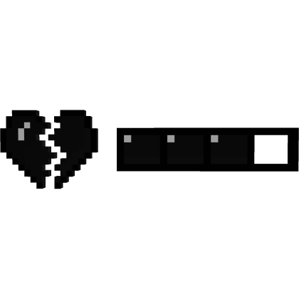 Black Broken Heart 8-Bit Health Bar thumbnail