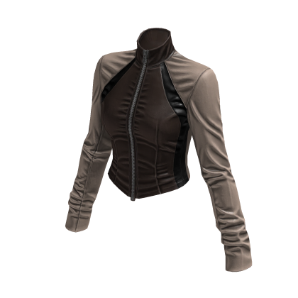 New York Street Racer Jacket (Brown Beige)