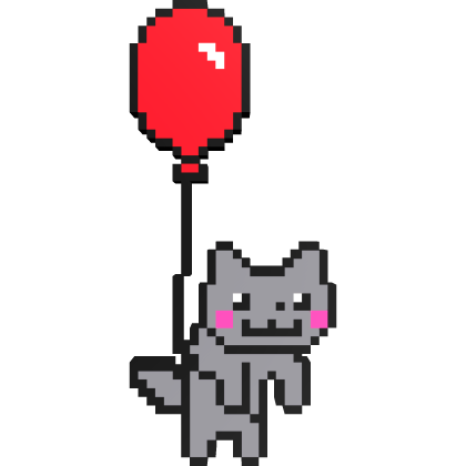 [Shoulder] - Pixel Nyan Cat Red Balloon Pet Roblox item