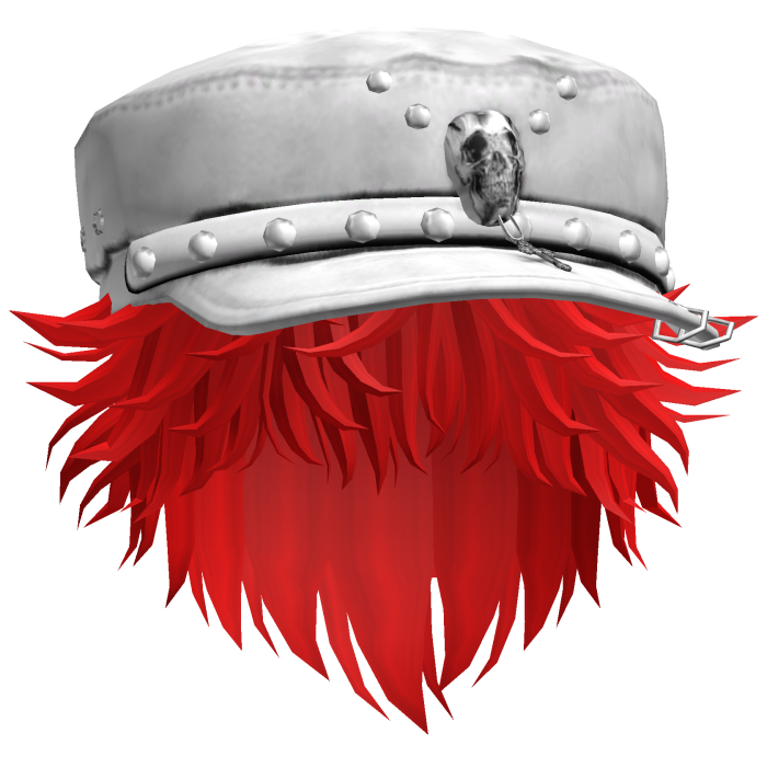 Fluffy Emo White Beret Y2K Boy Hair (Red)
