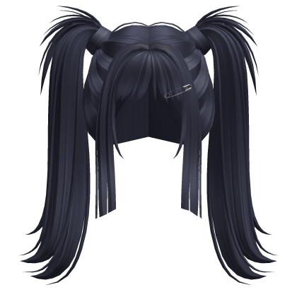 Y2K Spiky Gothic Pigtails (Dark Blue) Roblox item