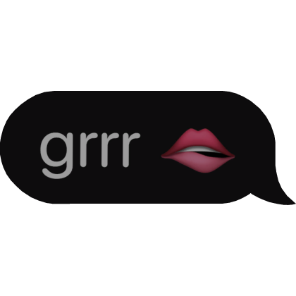 Grrr text bubble speech bubble