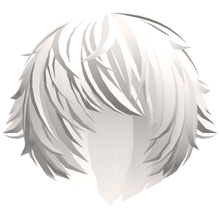 messy platinum vampire emo anime hair w tufts