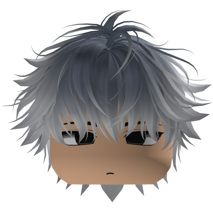 Cute Y2K emo gray hair