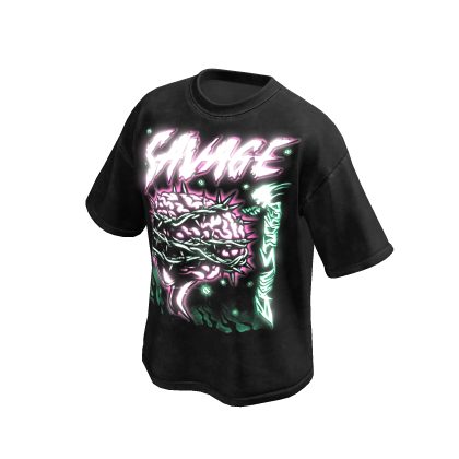 [Emissive] Savage Black Wash Oversized Shirt