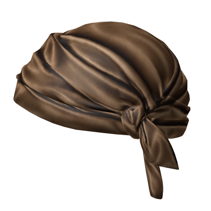 Brown Silk Side-Tied Bandana