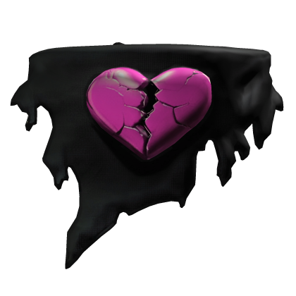 💗Bandana of Vibrant Pink Broken Heart thumbnail