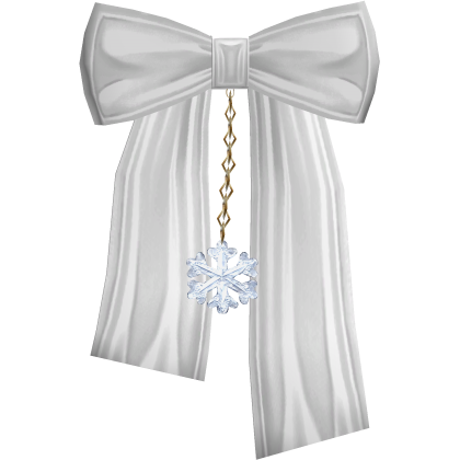Back White Christmas Bow