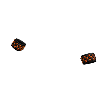 Scene Emo Studded Bracelets (Orange & Black)
