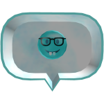 Diamond Nerd Speech Bubble