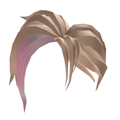Blonde Messy Swoop Pink Bangs Front Hair Roblox item