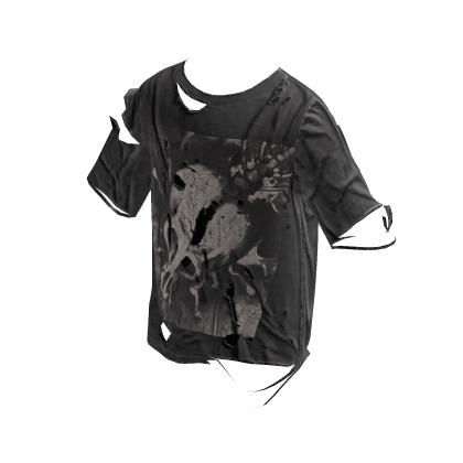 Gray Grunge Skull Graphic Tee [PBR]