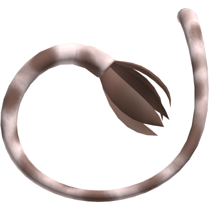 Long Curled Furry Cow Tail | White & Brown Roblox item