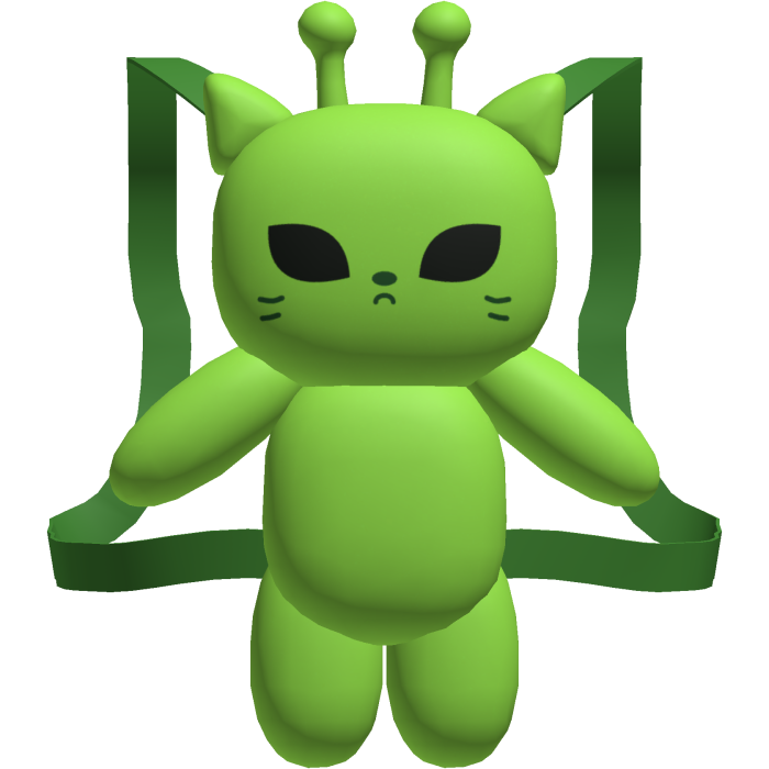 Green Alien Cat Plushie [3.0]