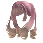Cute Pink & Blonde Fairy Curly Twirl Pigtails