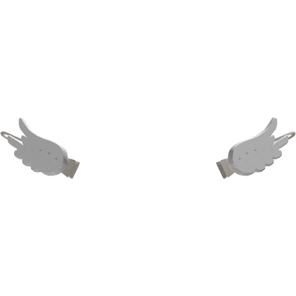 White Angel Wings Hair Clips