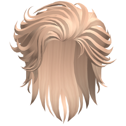 Swept Back Mullet Hair - Peach Blonde