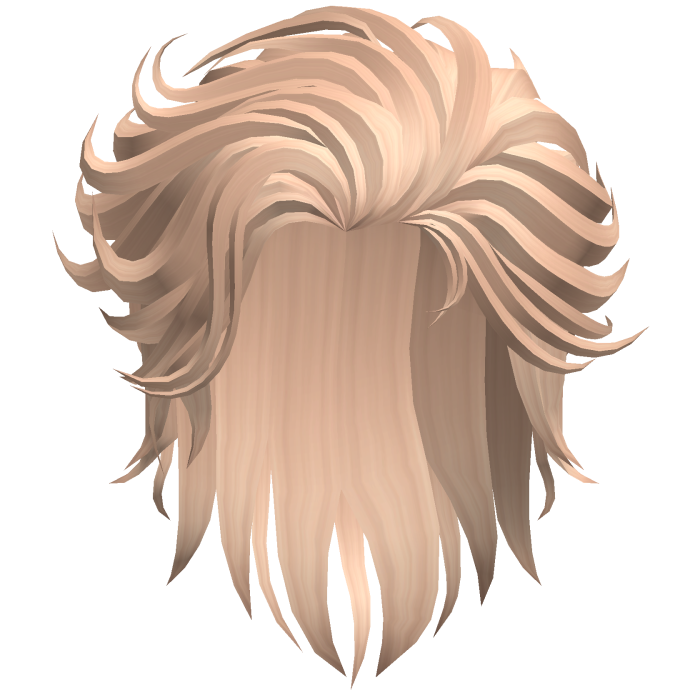 Swept Back Mullet Hair - Peach Blonde