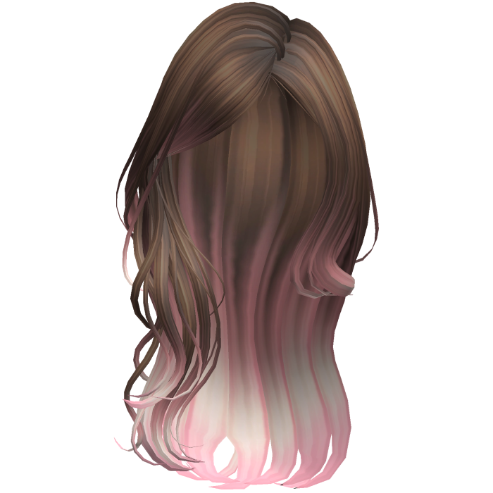 Brown to Pink Long Wavy Layered Blowout