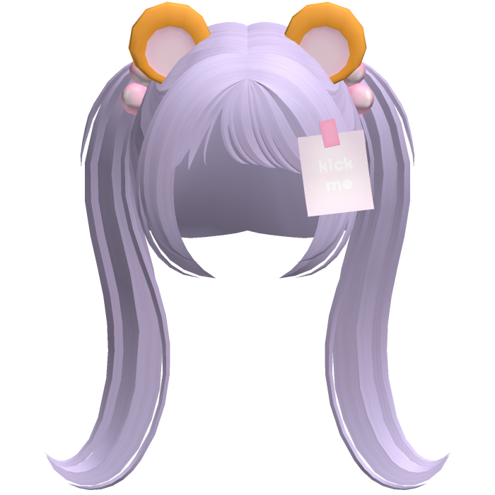 purple kawaii tween hamster silly pigtails