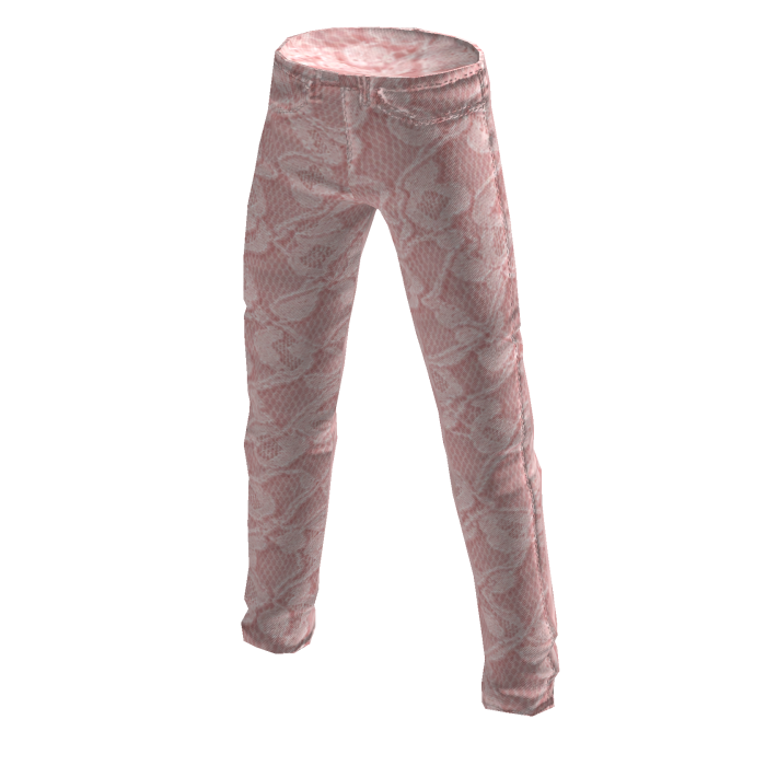 Pink Lace Skinny Jeans