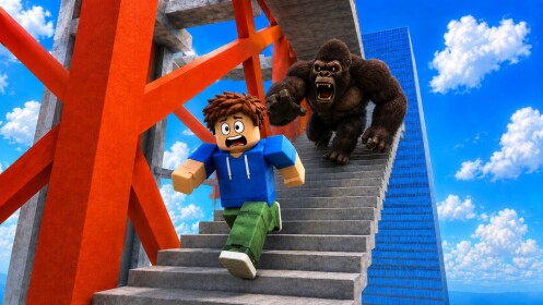 巨大なゴリラタワーを登る | Robloxでプレイ